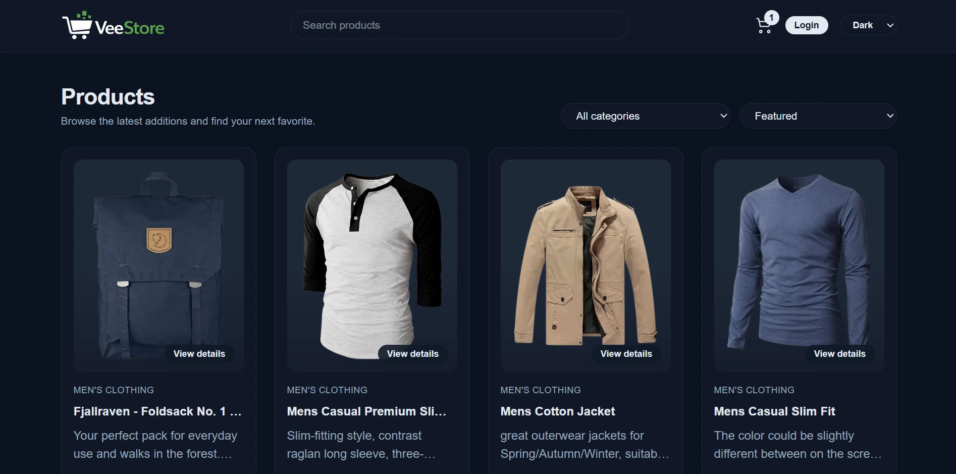VeeStore screenshot